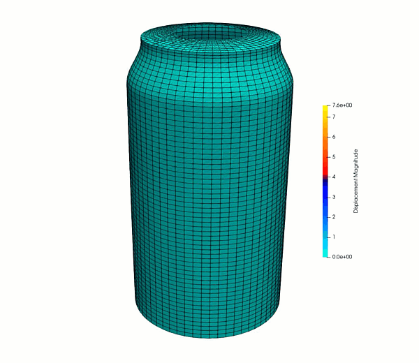 Mengoptimalkan Desain Kemasan: Simulasi FEA Nonlinear pada Proses Crushing Kaleng Aluminium